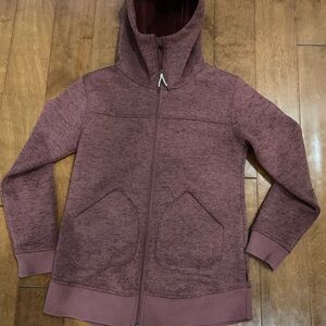BURTON Men’s size M full zip hoodie sweatshirt Plum